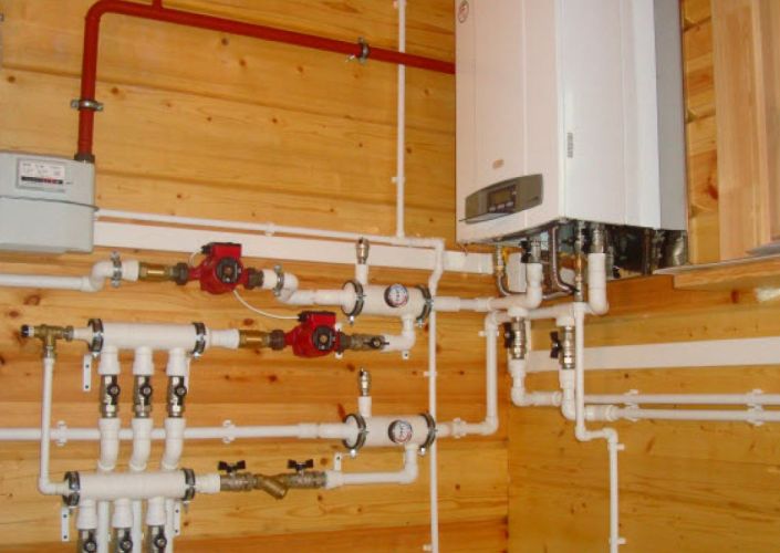 Установка навесного газового котла своими руками Установка навесного газового котла своими руками