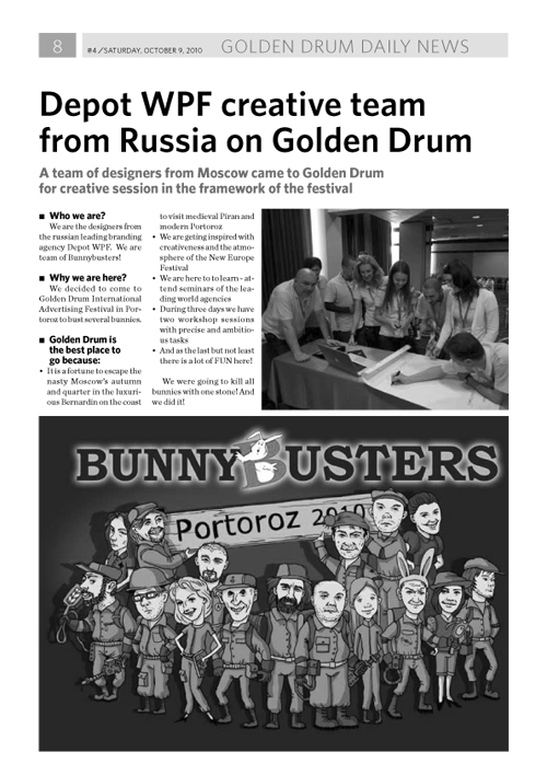 Depot WPF creative team from Russia on Golden Drum