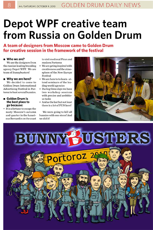 Depot WPF creative team from Russia on Golden Drum