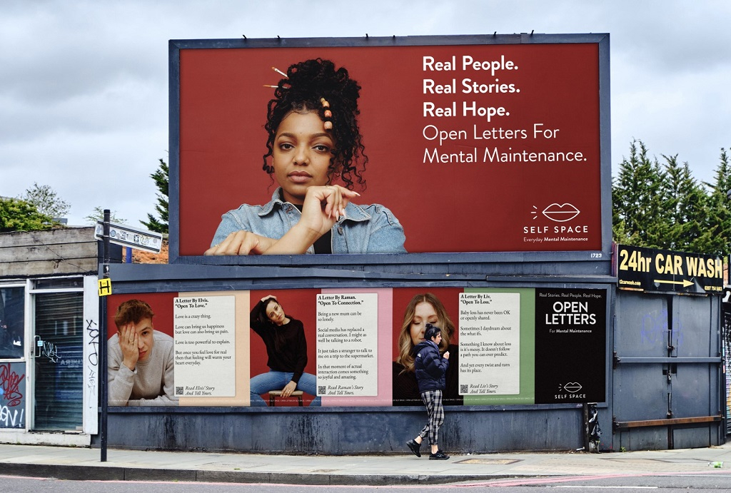 Personal handwritten billboards reveal gripping mental health stories