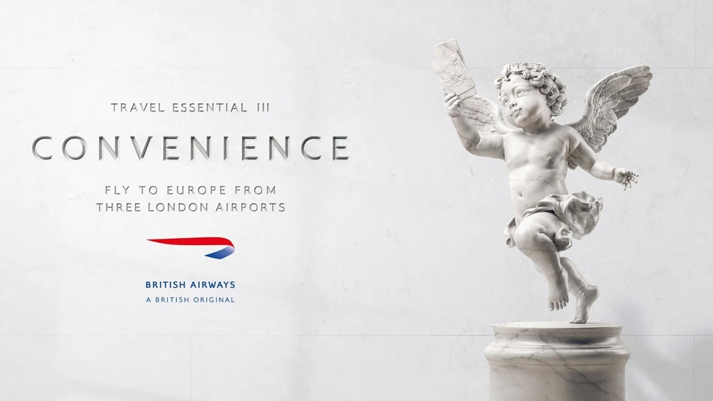 British Airways reimagines classical statues to show travel perks